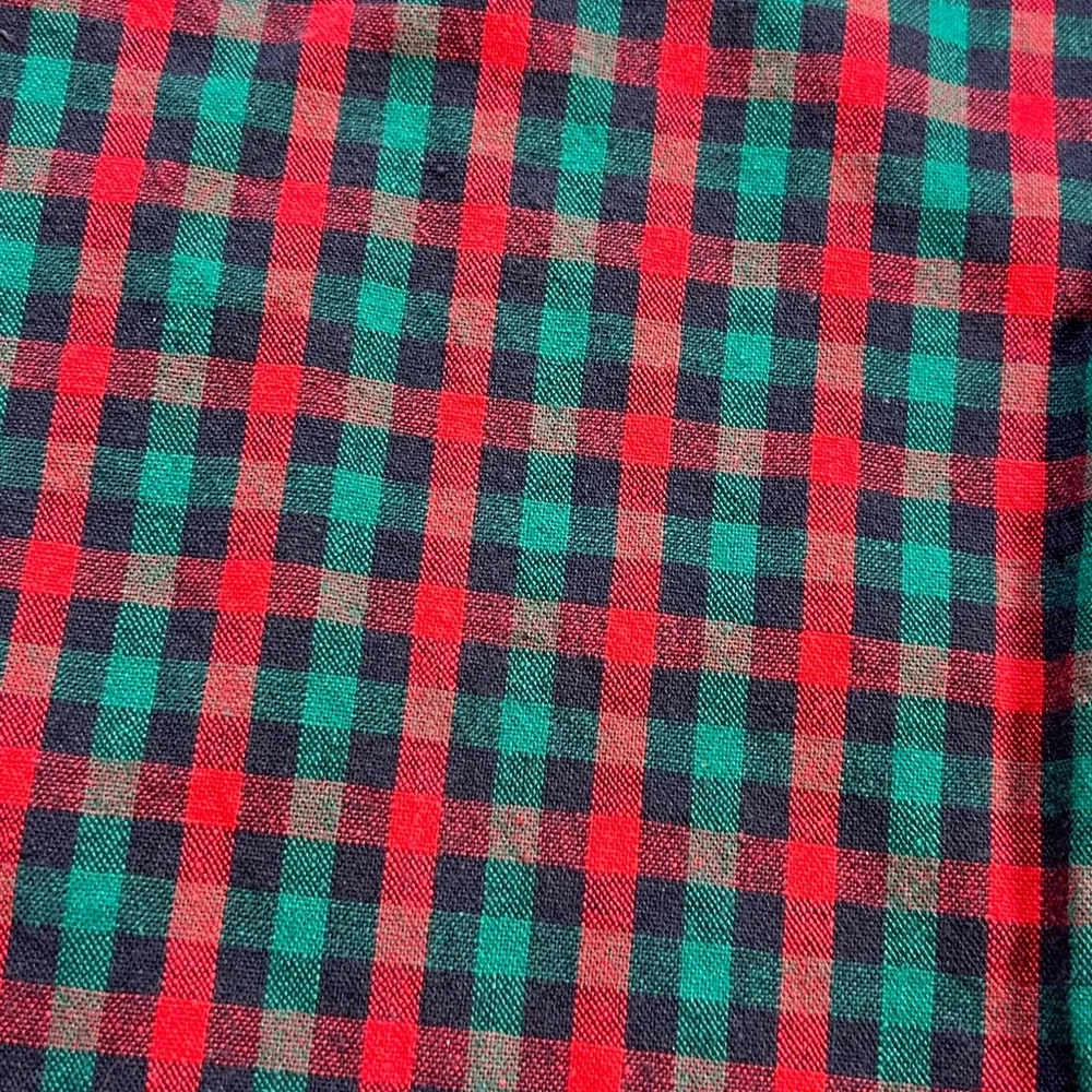 VINTAGE 80s tartan plaid check cotton trouser pants high waisted preppy academia